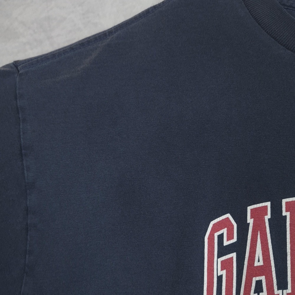 Vintage GAP Shirt Mens Extra Large Navy Blue Classic Spell Out Made in USA 90s - Picture 7 of 16